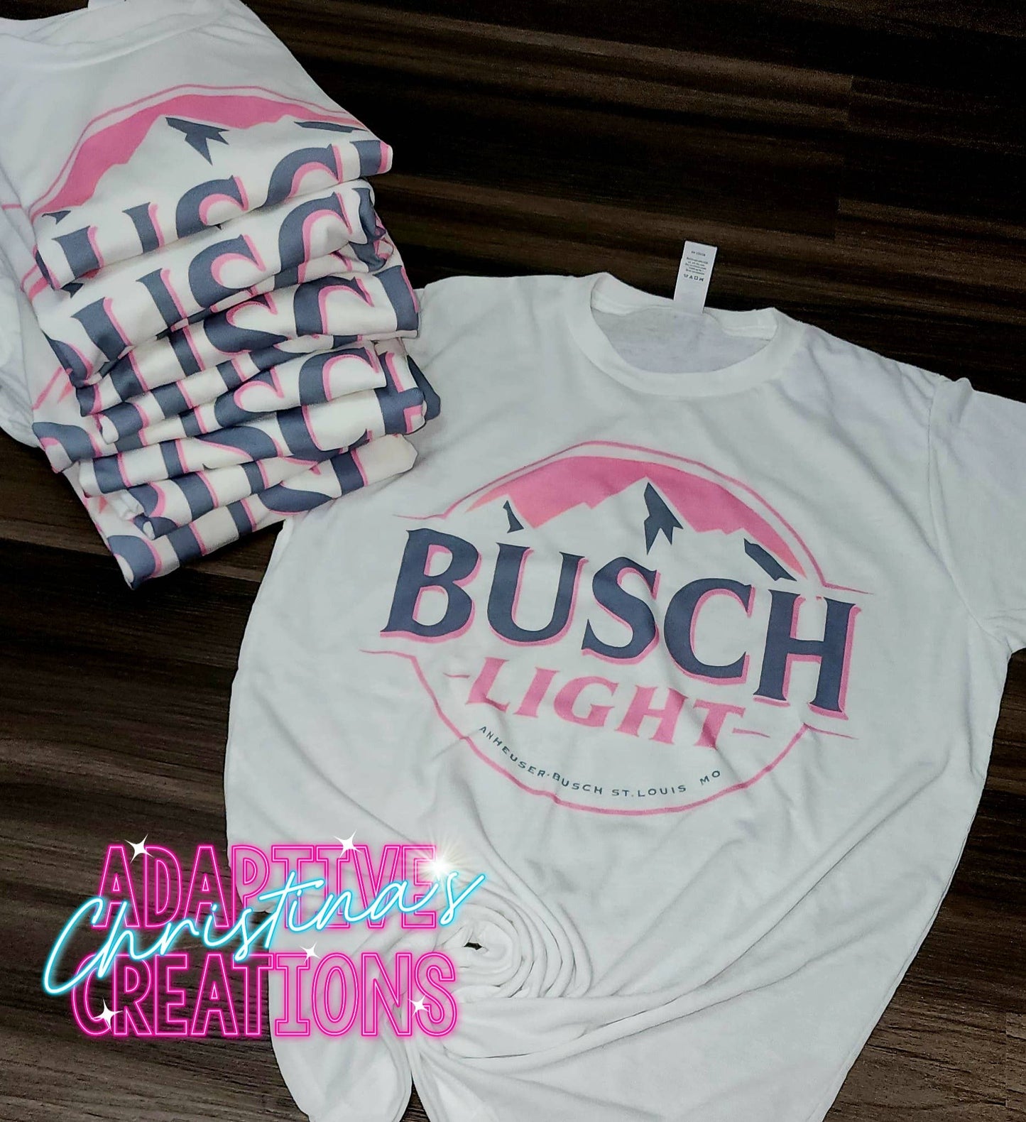 Pink Busch Light Graphic Tee