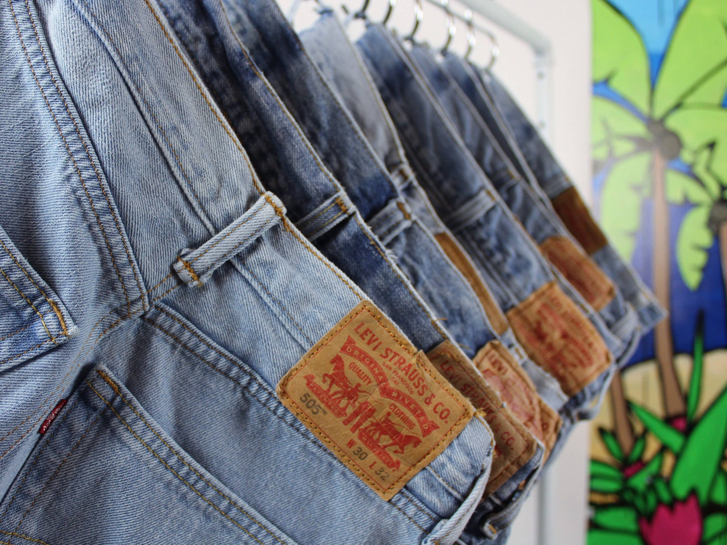 High-Rise Upcycled Denim Cutoff Shorts - Original