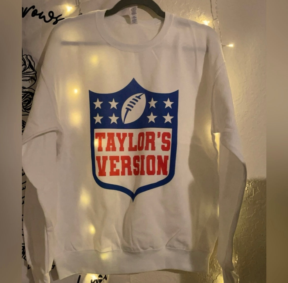 Taylor's Version Crewneck Pullover White NFL