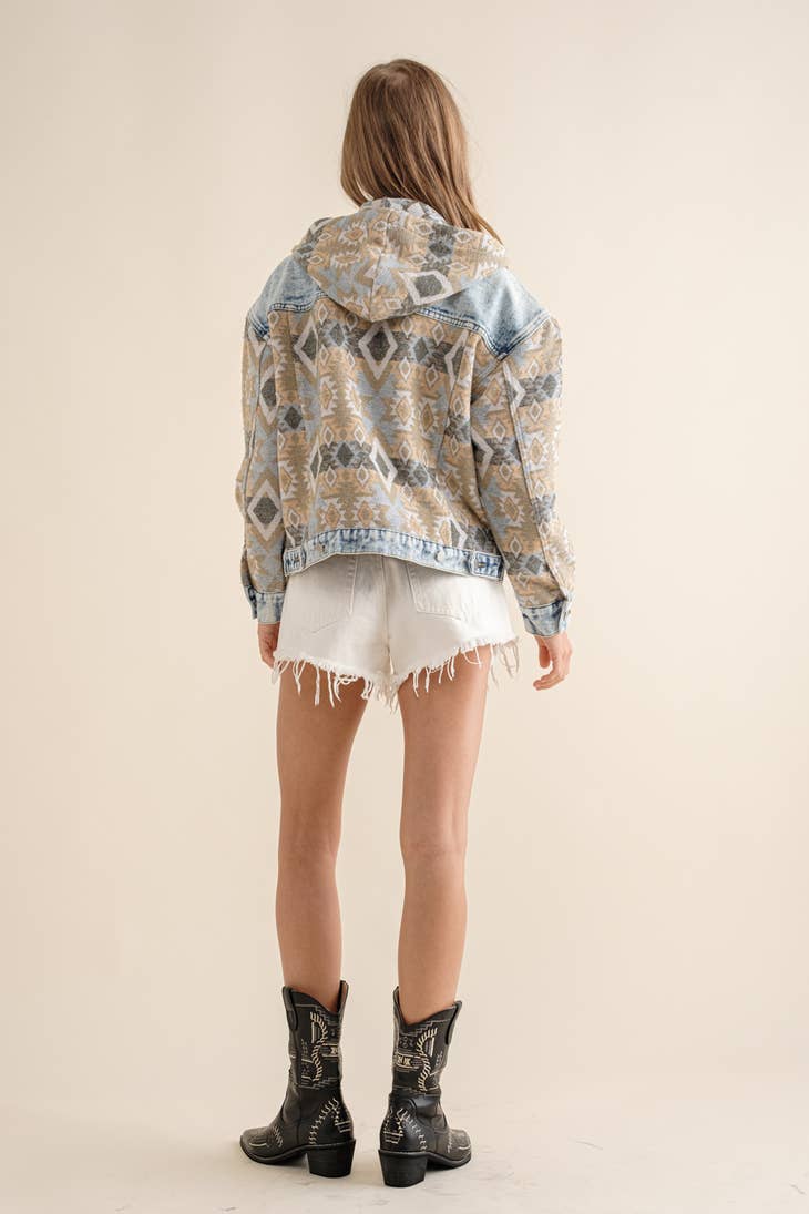 Mustard Aztec Jean Jacket