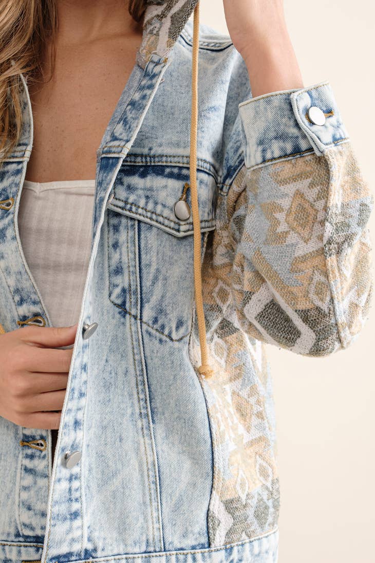 Mustard Aztec Jean Jacket