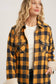 Buffalo Plaid Sherpa Lined Shacket - Mustard Plaid