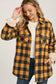 Buffalo Plaid Sherpa Lined Shacket - Mustard Plaid