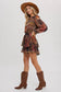 Scarf Print Autumn Romper