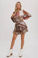 Scarf Print Autumn Romper