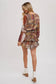 Scarf Print Autumn Romper