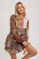 Scarf Print Autumn Romper