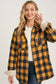 Buffalo Plaid Sherpa Lined Shacket - Mustard Plaid