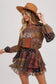 Scarf Print Autumn Romper