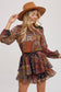 Scarf Print Autumn Romper