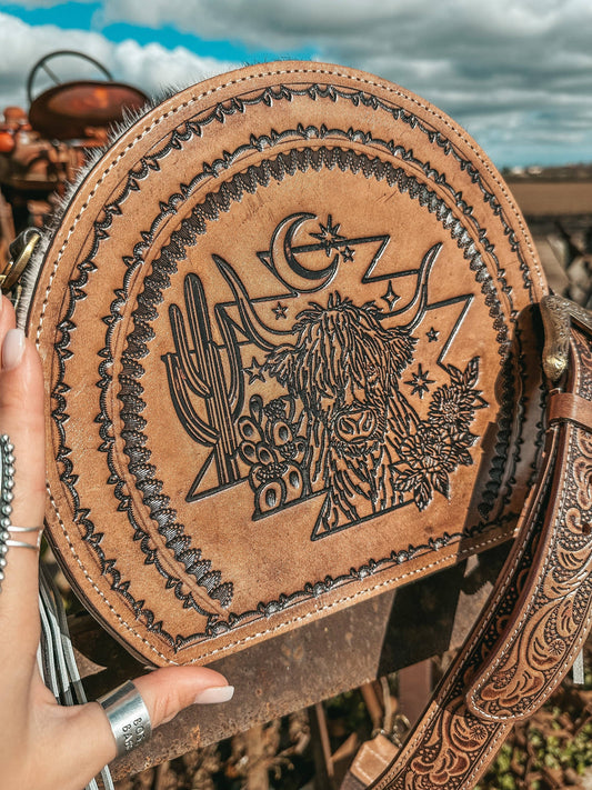 The Bucking Leather Tooled Canteen,  a Haute Southern Hyde