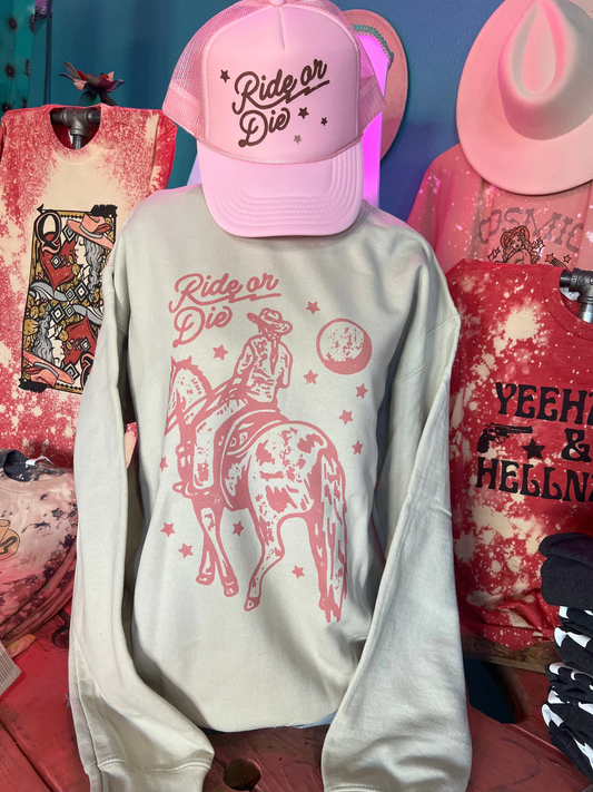 Ride or Die - Cream Sweatshirt