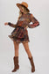 Scarf Print Autumn Romper
