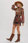 Scarf Print Autumn Romper