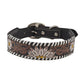 Hand-Tooled Leather Daisy Floral Dog Collar