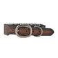 Hand-Tooled Leather Daisy Floral Dog Collar