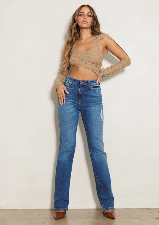 Women In Long Jeans