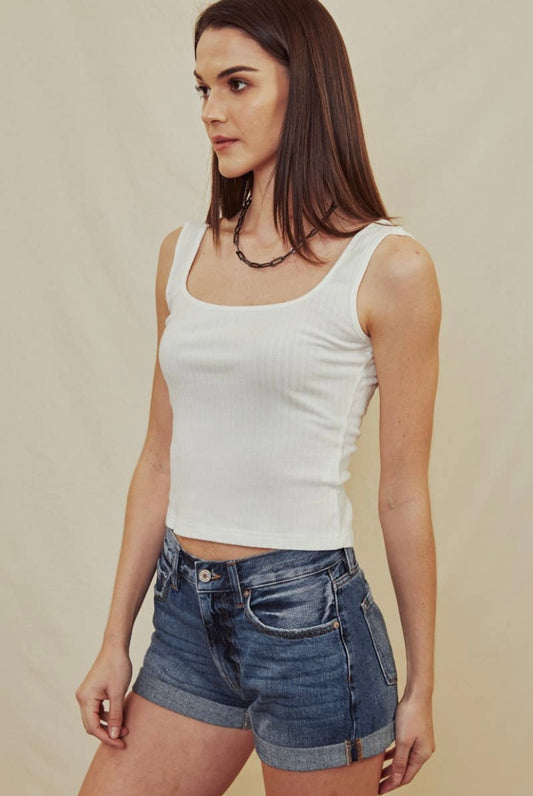 Kancan High Waisted Button Fly Shorts